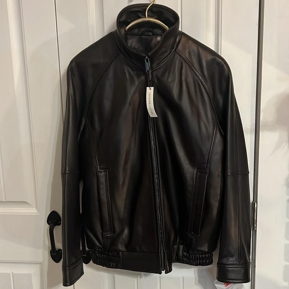 CALVIN KLEIN NWT Men’s Leather Medium Thinsulate lined brown  Jacket/ Coat - Picture 5 of 17